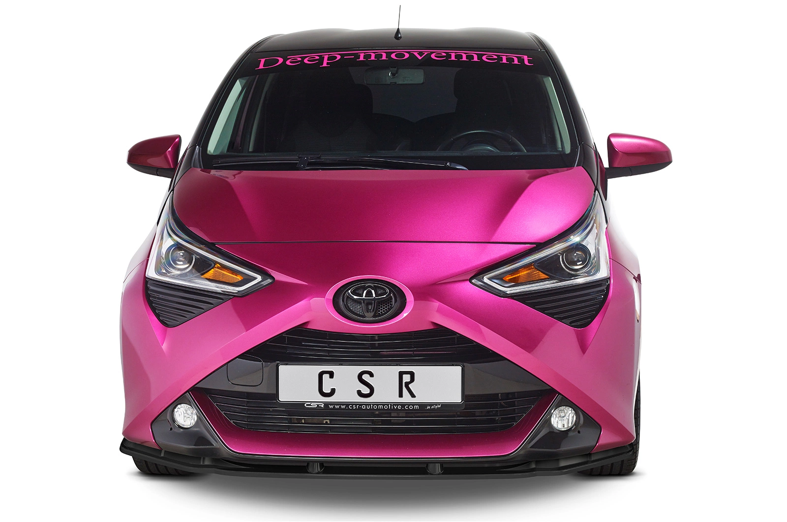Voorspoiler Toyota Aygo 2 Facelift Glans Zwart van CSR Automotive (2018-)