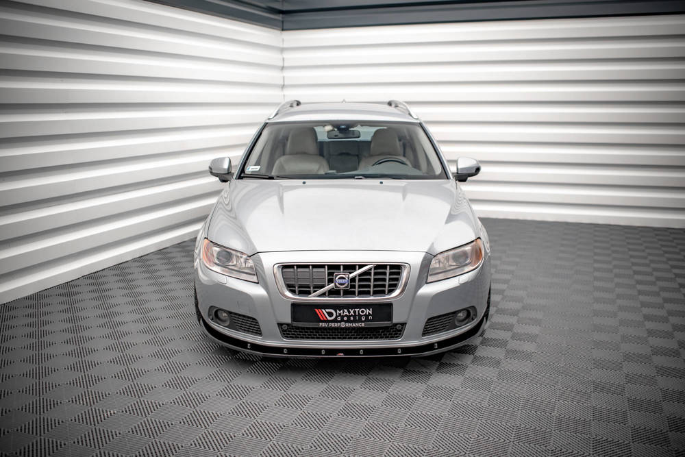 Voorspoiler V.1 Volvo V70 MK3 Maxton Glans Zwart
