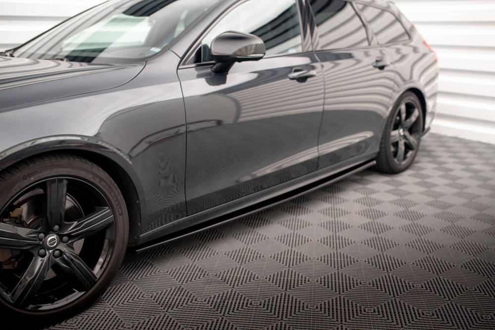 Zijskirts Volvo V90 R-Design 2016 - 2020 Maxton Glans Zwart