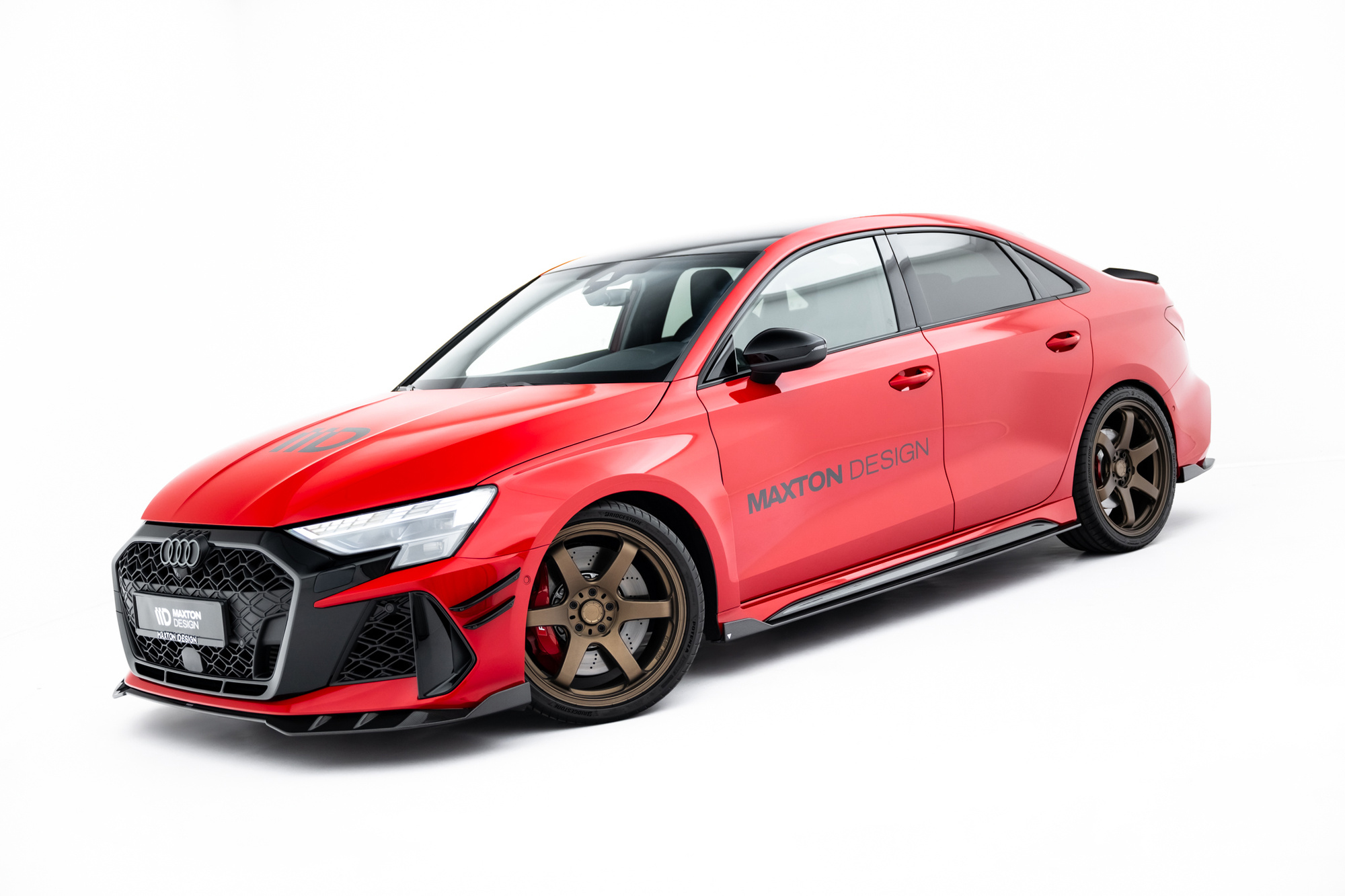 Set of Prepreg Carbon Fiber Zijskirts Audi RS3 Sedan 8Y Facelift – Maxton Design