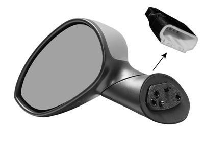 spiegel, bol glas, met temp sensor, elektr verstelb, verwarmd, i