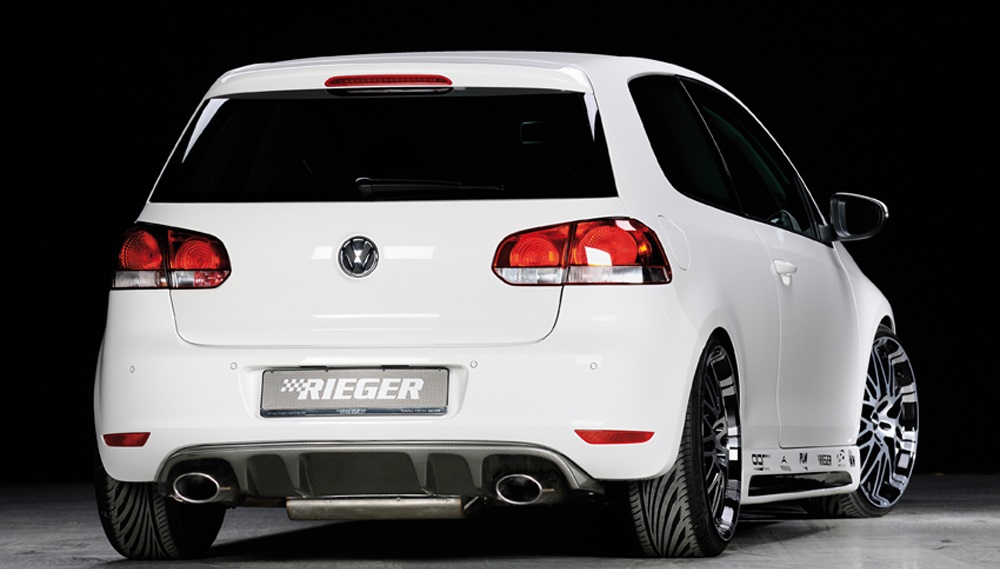 Diffuser Volkswagen Golf 6 GTI GTD Rieger Mat Zwart