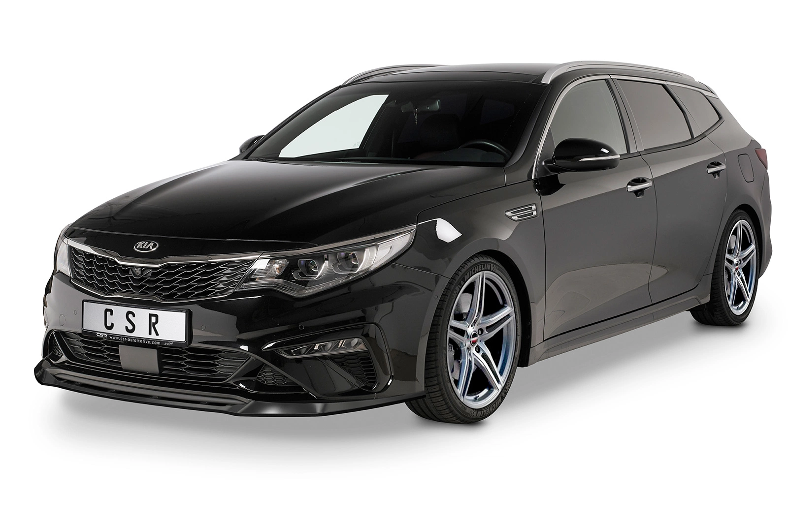 Voorspoiler Kia Optima (JF) GT/GT-Line glans zwart – 08/2018–