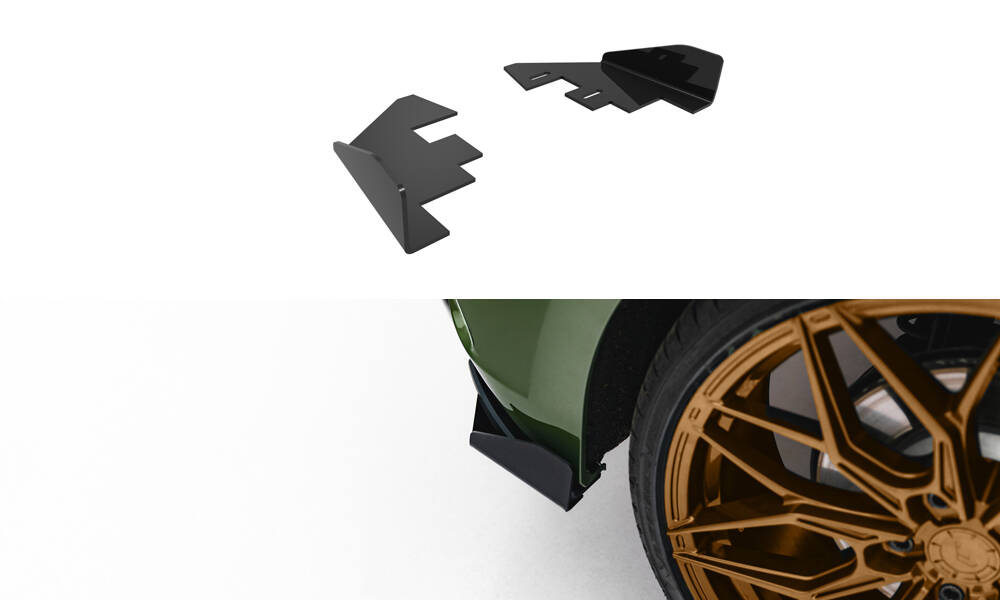 Street Pro Achter Zij Flaps Audi S3 / A3 S-line 8Y Facelift Maxton Glanzend zwart