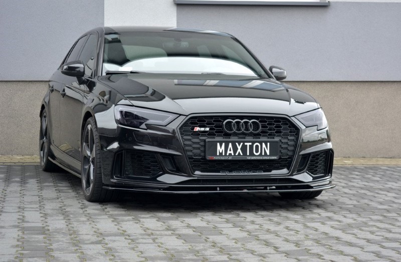 Voorspoiler V.1 Audi RS3 8V FL Sportback Glanzend Zwart
