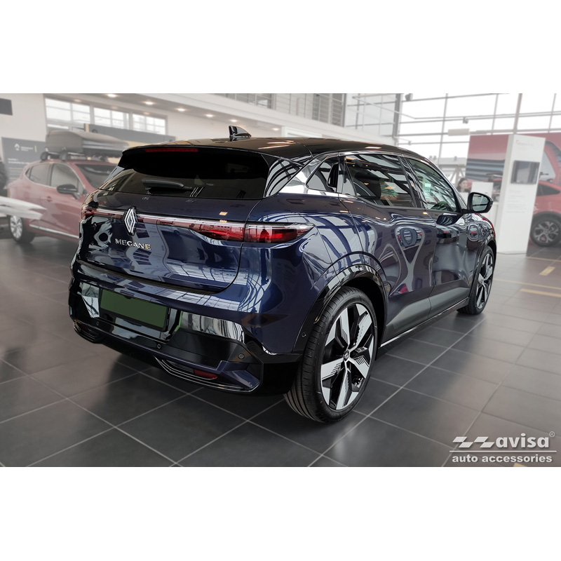 Echt 3D Carbon Achterbumperprotector  Renault Megane E-Tech 2021- 'Ribs'