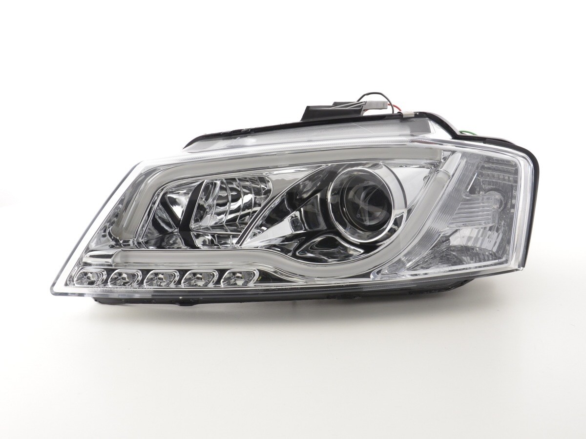 Headlights Audi A3 8P 08-12 Tube Light LED chome