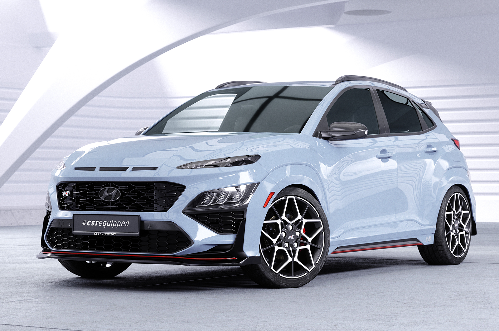 Voorspoiler Hyundai Kona N CSR Glans Zwart