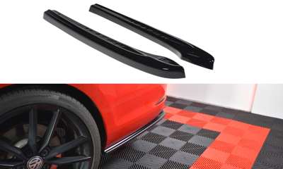 Zijdiffusers VW Golf 7.5 R Facelift Glans Zwart