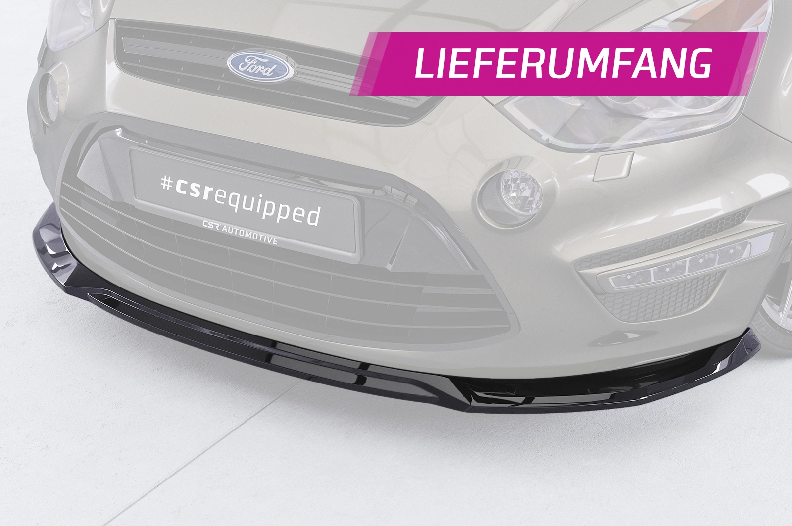 Voorspoiler Ford S-Max MK1 (WA6) glans zwart
