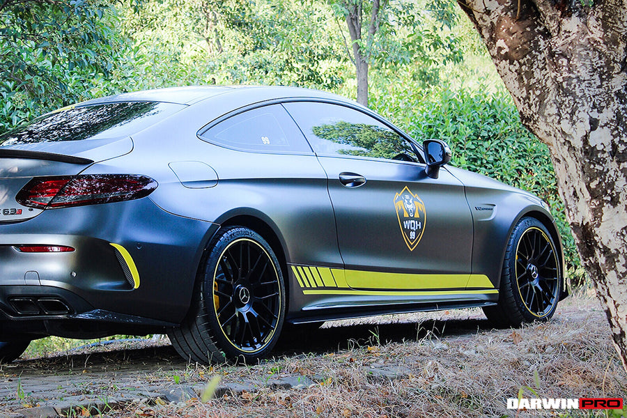 Mercedes Benz W205 C63/S AMG Coupe Carbon Fiber Zijskirts 2019-2021