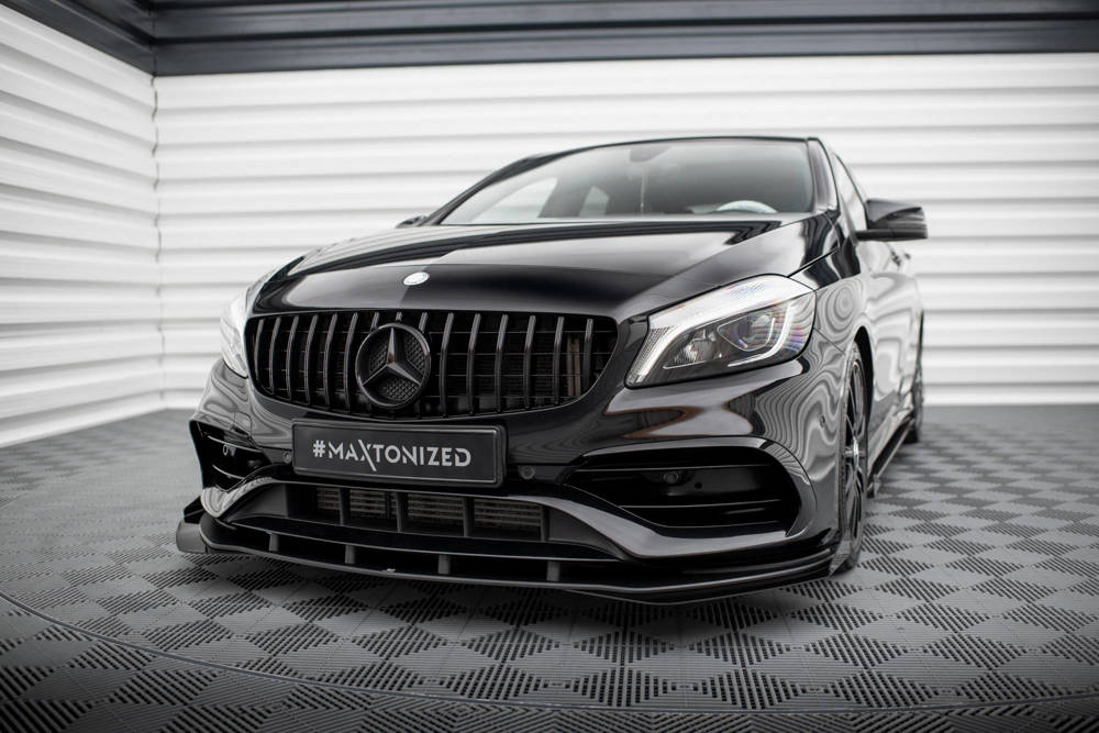 Voorspoiler met Canards Street Pro Mercedes A Klasse AMG Line W176 FL Maxton
