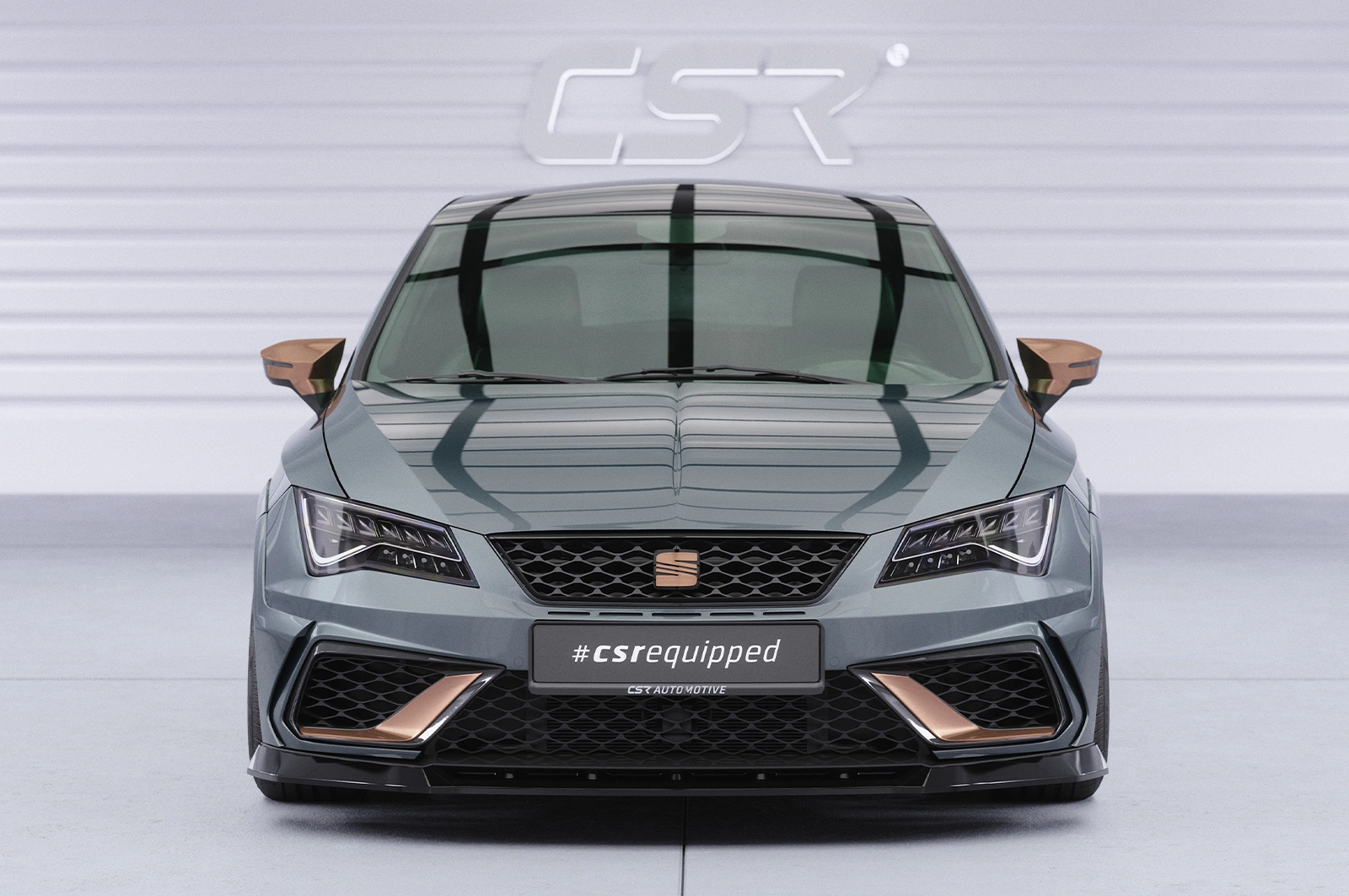 Voorspoiler Seat Leon 3 (Typ 5F) Cupra R Glans Zwart (2017-2020)