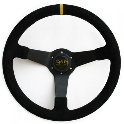 Sport Stuur QSP Suede, 3 spaaks zwart