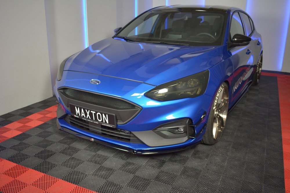 Voorspoiler Ford Focus MK4 ST-LINE 2018-.. Gloss Black V3
