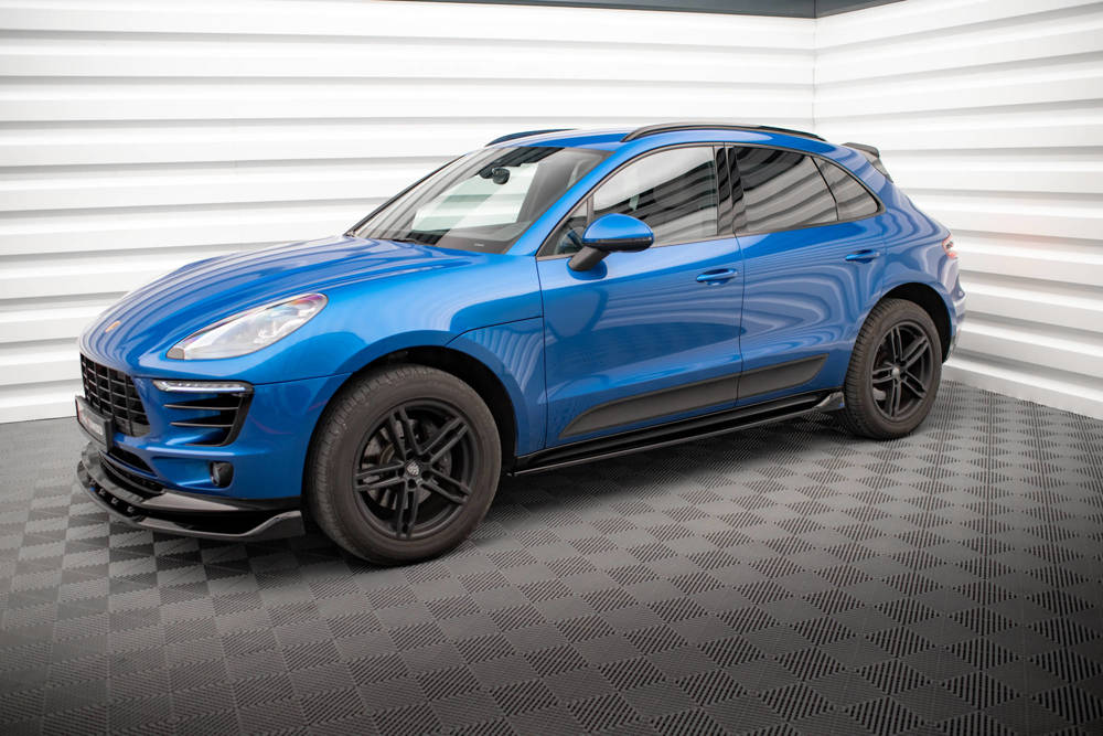 Zijskirts Porsche Macan Mk1 Maxton Glans Zwart