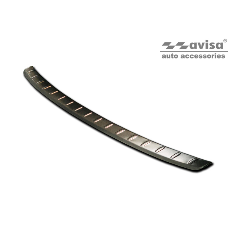 Zwart RVS Achterbumperprotector  Peugeot 208 II HB 5-deurs 2019-2023 & FL 2023- 'Ribs'