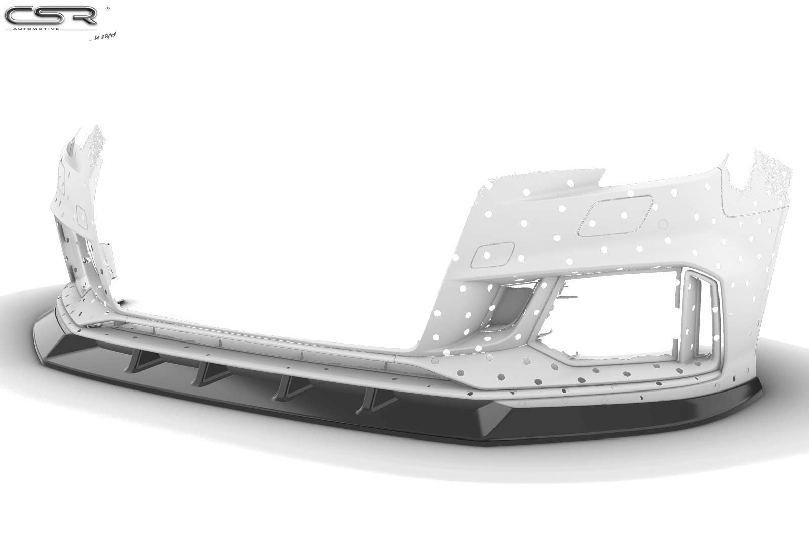 Voorspoiler Audi RS3 8V Glans Zwart