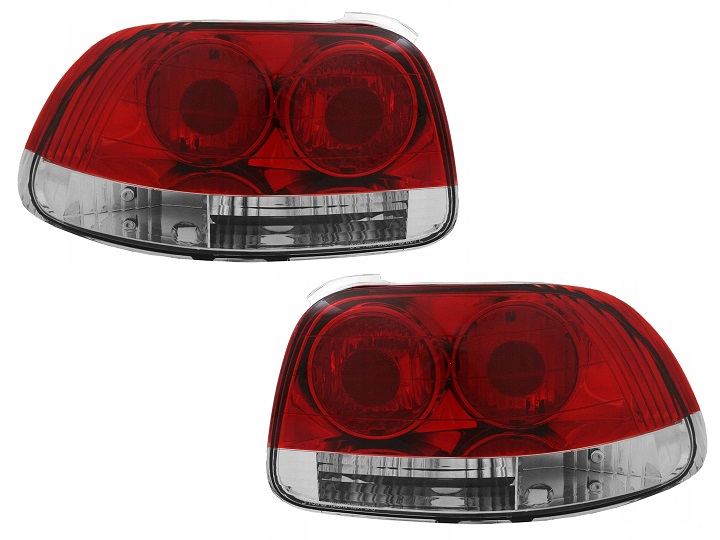 Luces traseras Honda CRX Del Sol 93-97. rojo/cromo