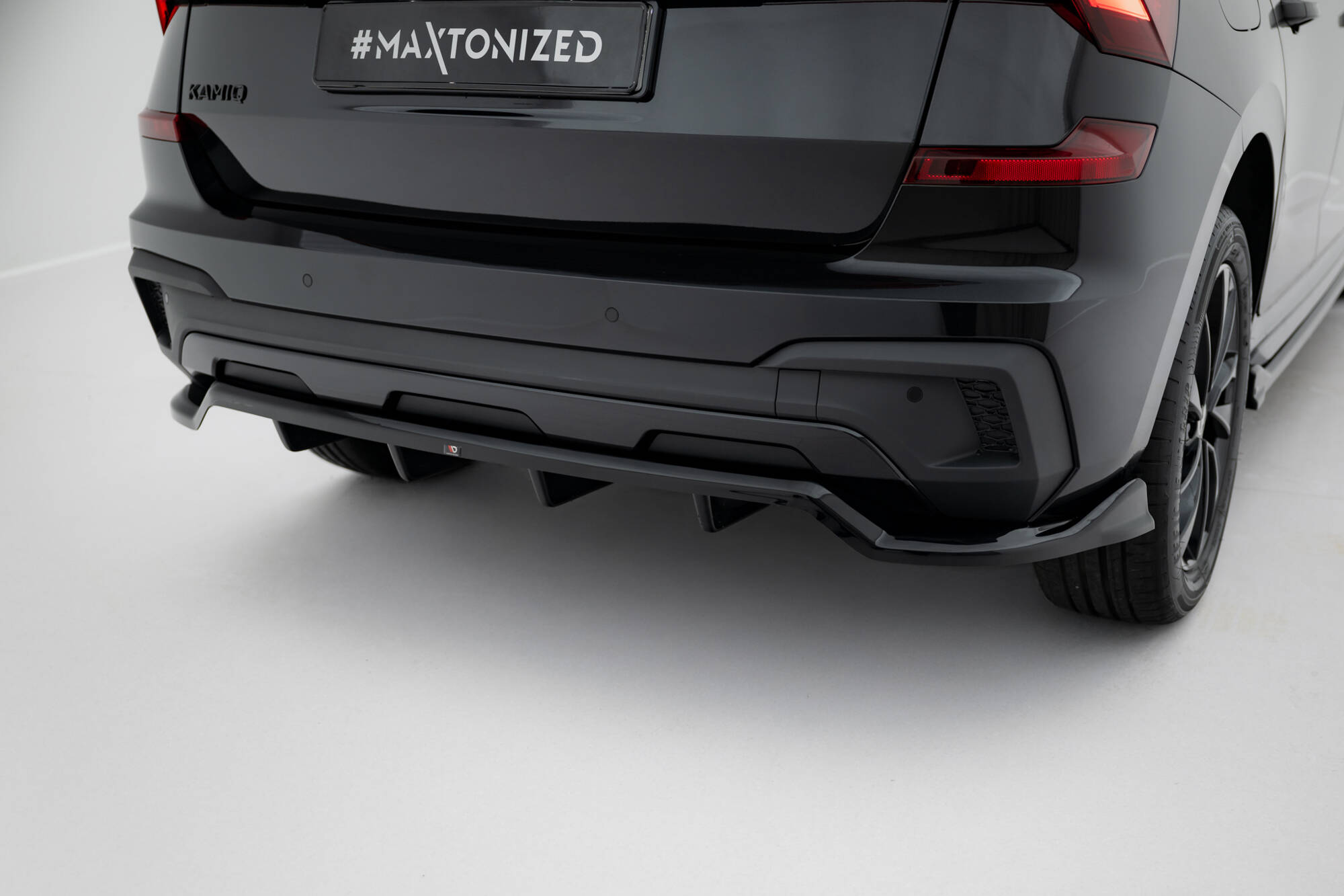 Achter Diffuser Skoda Kamiq Monte Carlo MK1 Facelift Maxton Glanzend zwart