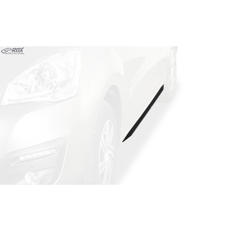 Sideskirts 'Slim'  Citroën Berlingo (B9)/Peugeot Partner 2008-2018 (ABS zwart glanzend)