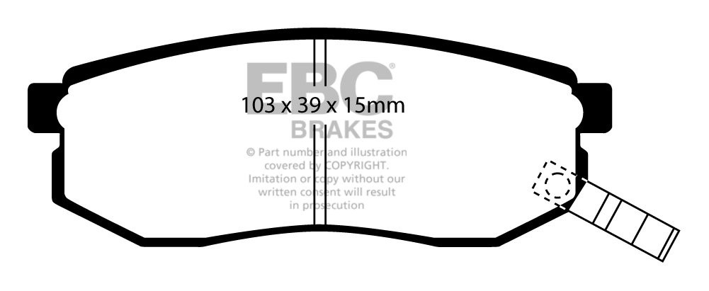 EBC Brakes MITSUBISHI Shogun Pinin 1.8 2001-2007 Remblokken acht