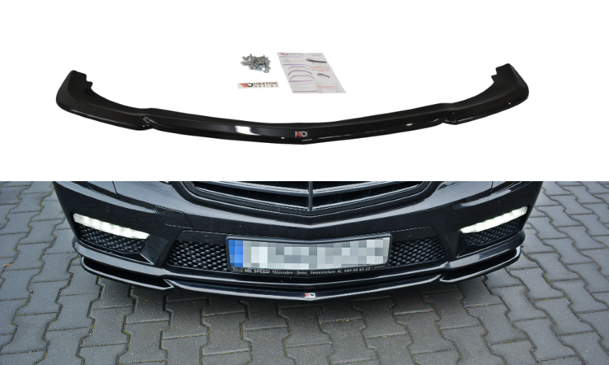 Voorspoiler Mercedes E63 AMG W212 Maxton Design glans zwart