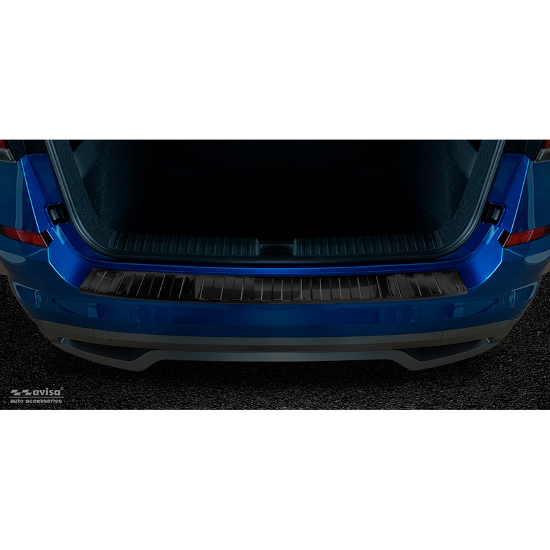 Zwart RVS Achterbumperprotector  Skoda Kamiq 2019- 'Ribs'