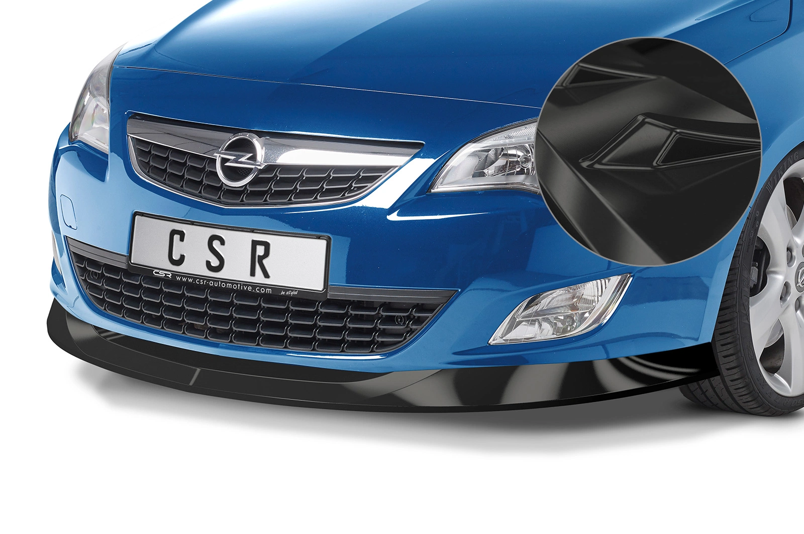 Voorspoiler Opel Astra J glans zwart – 2009–09/2012