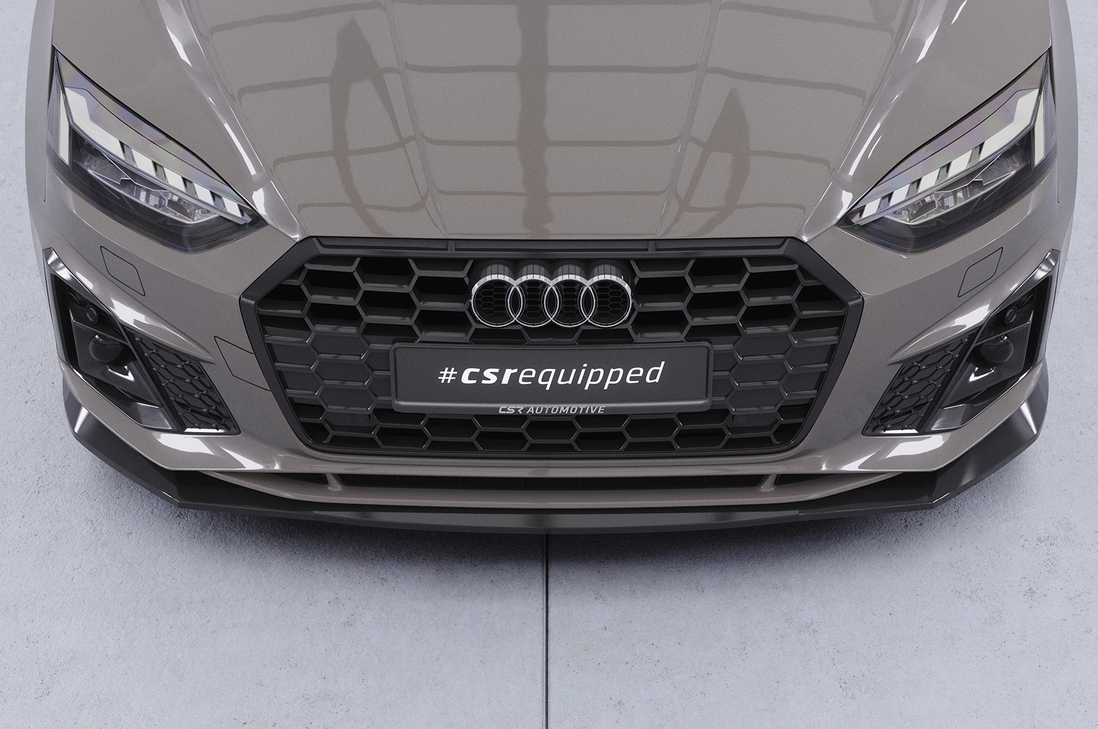 Voorspoiler Audi A5 F5 Sportback glans zwart
