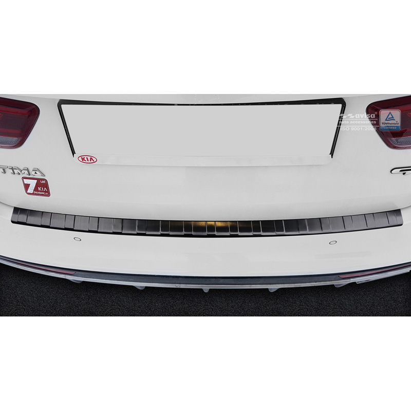 Zwart RVS Achterbumperprotector Kia Optima Sedan 2015- Ribs'