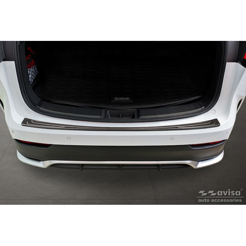 Zwart RVS Achterbumperprotector  Lexus NX II 2021- 'Lines'
