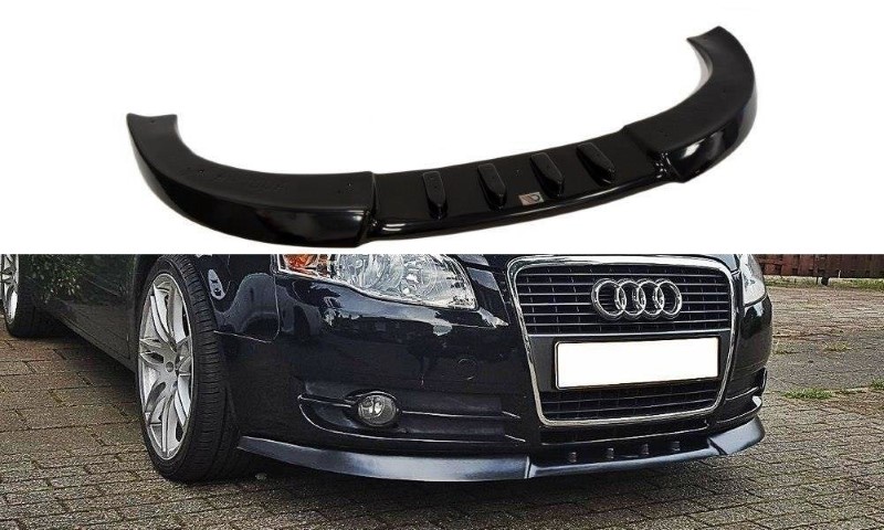 Voorspoiler Audi A4 B7 V.1 Glanzend Zwart
