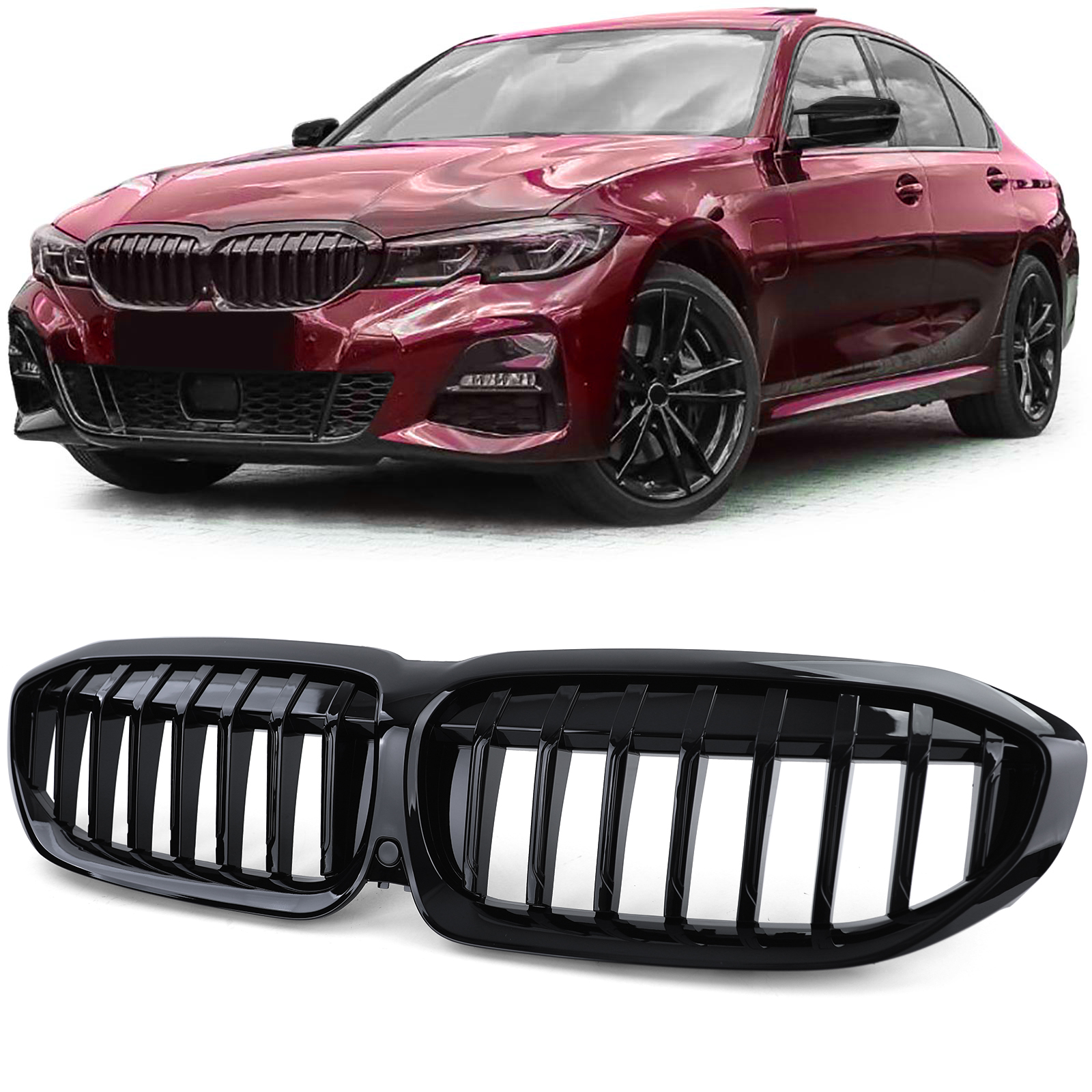 Grill Nieren BMW 3 Serie G20/G21 Glans Zwart