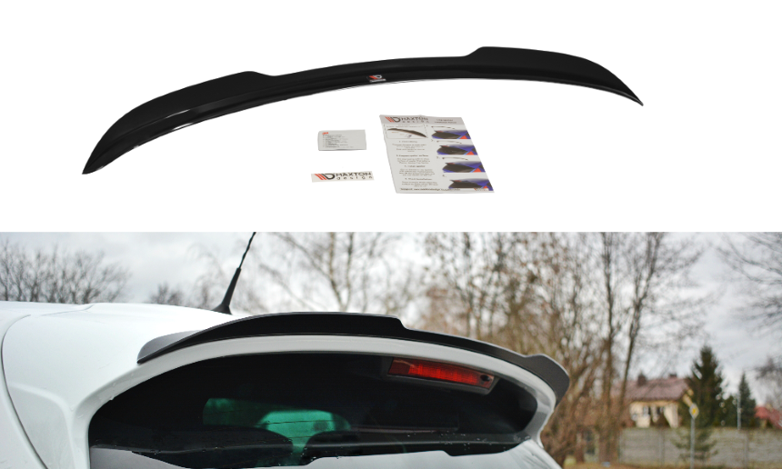 Spoiler cap Renault Clio 4 RS Maxton Design glans zwart