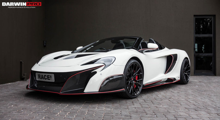 McLaren MP4 12C 675LT Style Partial Carbon Fiber Voorbumper en Zijscherm 2011-2014