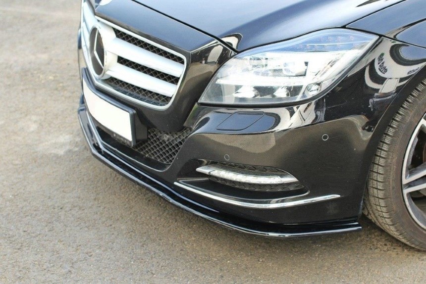 Voorspoiler Mercedes CLS W218 Maxton Design glans zwart