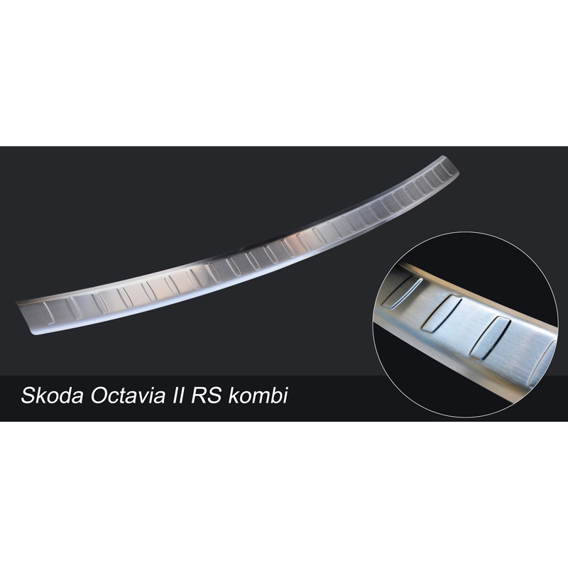 RVS Achterbumperprotector  Skoda Octavia II RS Combi 2005-2013 'Ribs'