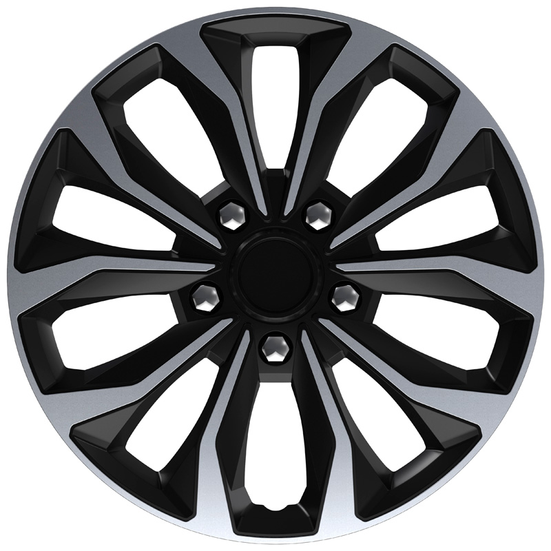 4-Delige Wieldoppenset Hornet Pro 16-inch zilver/zwart