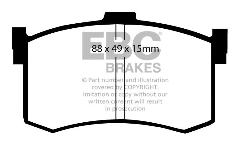 EBC Brakes HONDA Legend 2.7 (KA4) 88-91 Remblokken achterzijde