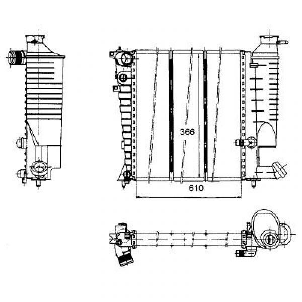 Radiator ZX/306/XSARA 98-98 610x366 2.0 16V +/-AC