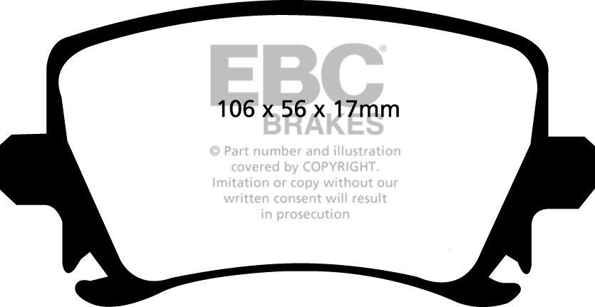 EBC Brakes AUDI A4 8H Quattro 1.8 Turbo 2004-2008 Remblokken ach