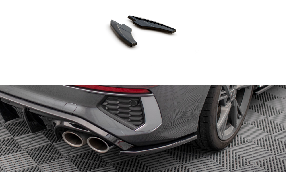 Zijdiffusers V.2 Audi S3 Sedan 8Y Maxton Glans Zwart