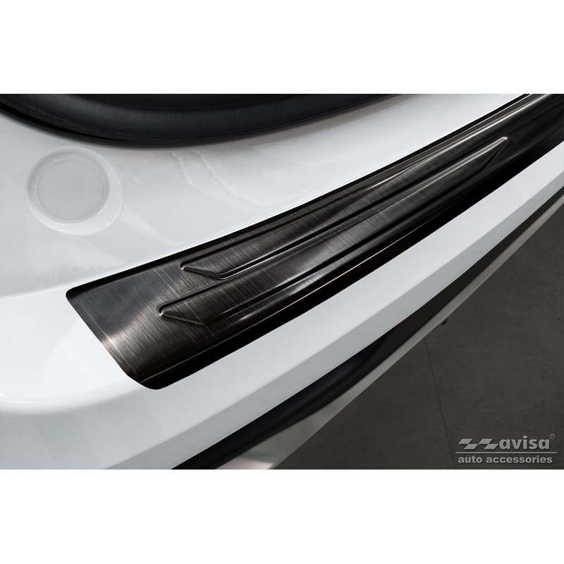Zwart RVS Achterbumperprotector  Lexus NX II 2021- 'Lines'