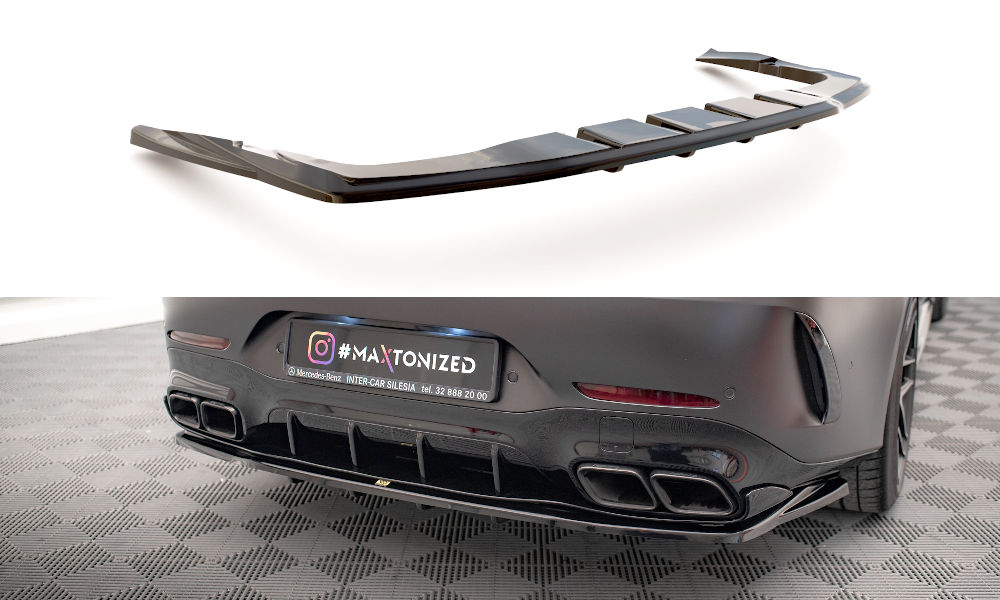 Diffuser Mercedes AMG GT63 Aero pack Maxton Glans Zwart