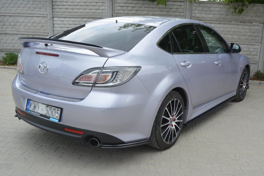 Achter zijskirts Mazda 6 Mk2 sport (GH-SERIES) Maxton Design glans zwart