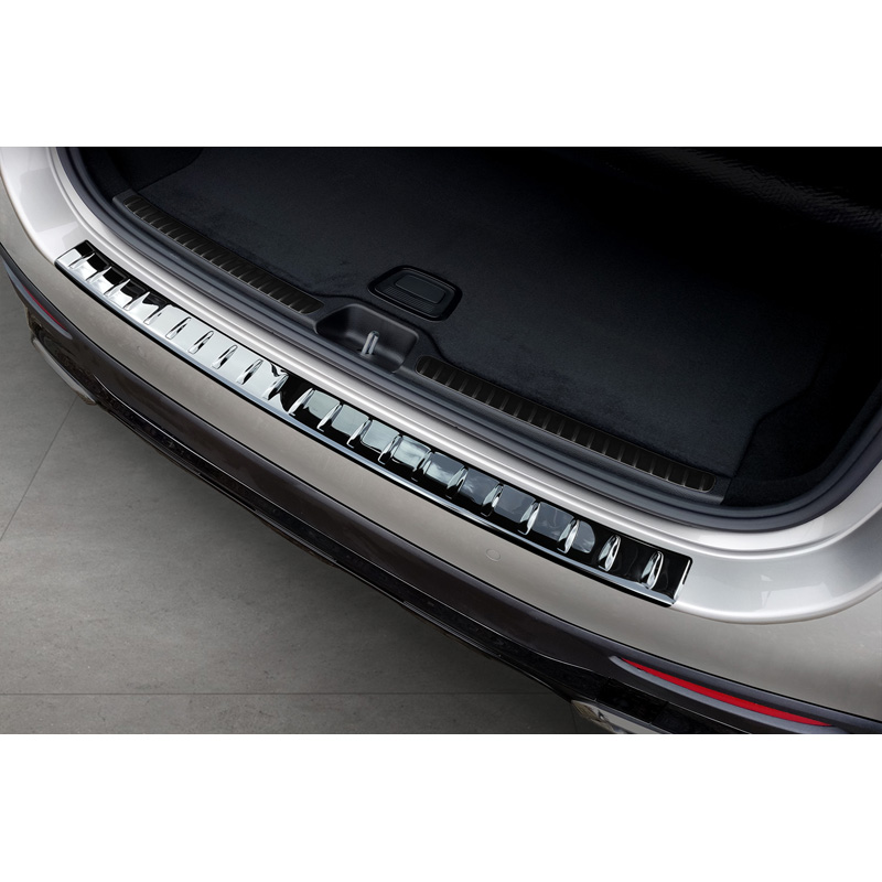 Zwart-Chroom RVS Achterbumperprotector  Mercedes GLC II (X254) 2022- 'Ribs'