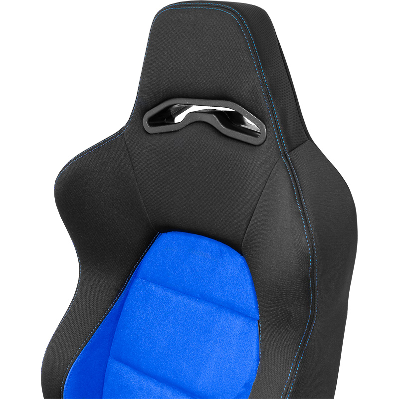 Sportstoel 'Eco Soft' - Zwart/Blauw - Dubbelzijdig verstelbare rugleuning - incl. sledes