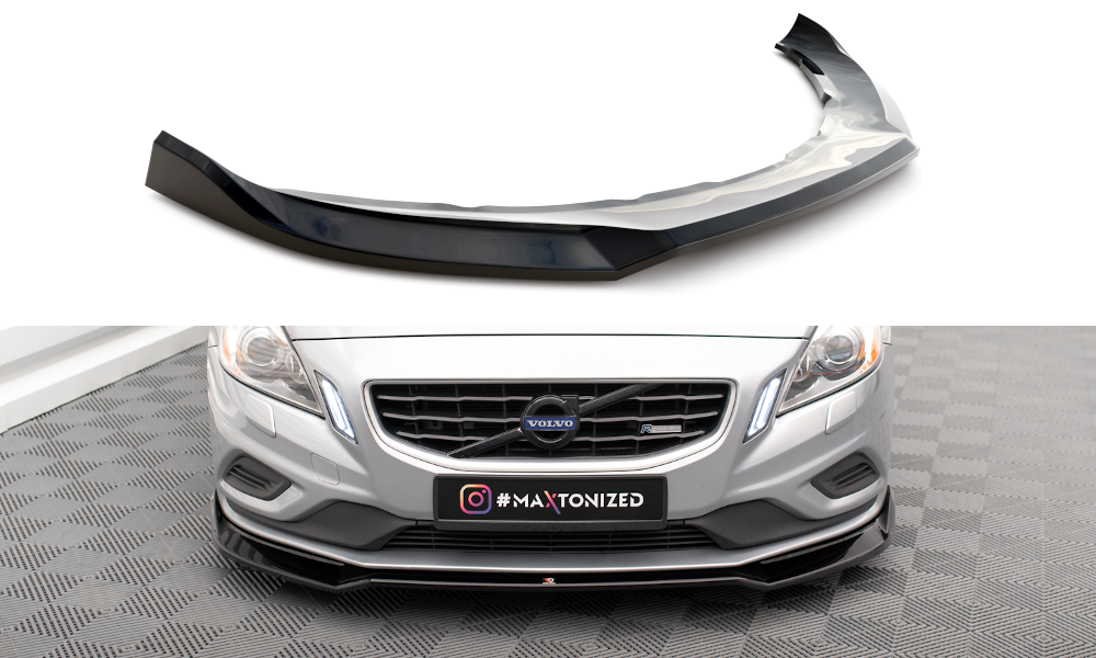 Voorspoiler V.2 Volvo S60 R-Design Maxton Glans Zwart