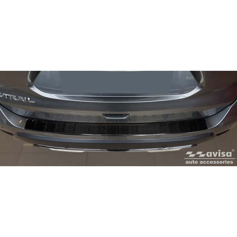 Echt 3D Carbon Achterbumperprotector  Nissan X-Trail III (T32) Facelift 2017-2021 'Ribs'